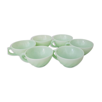 Vintage water green coffee cups