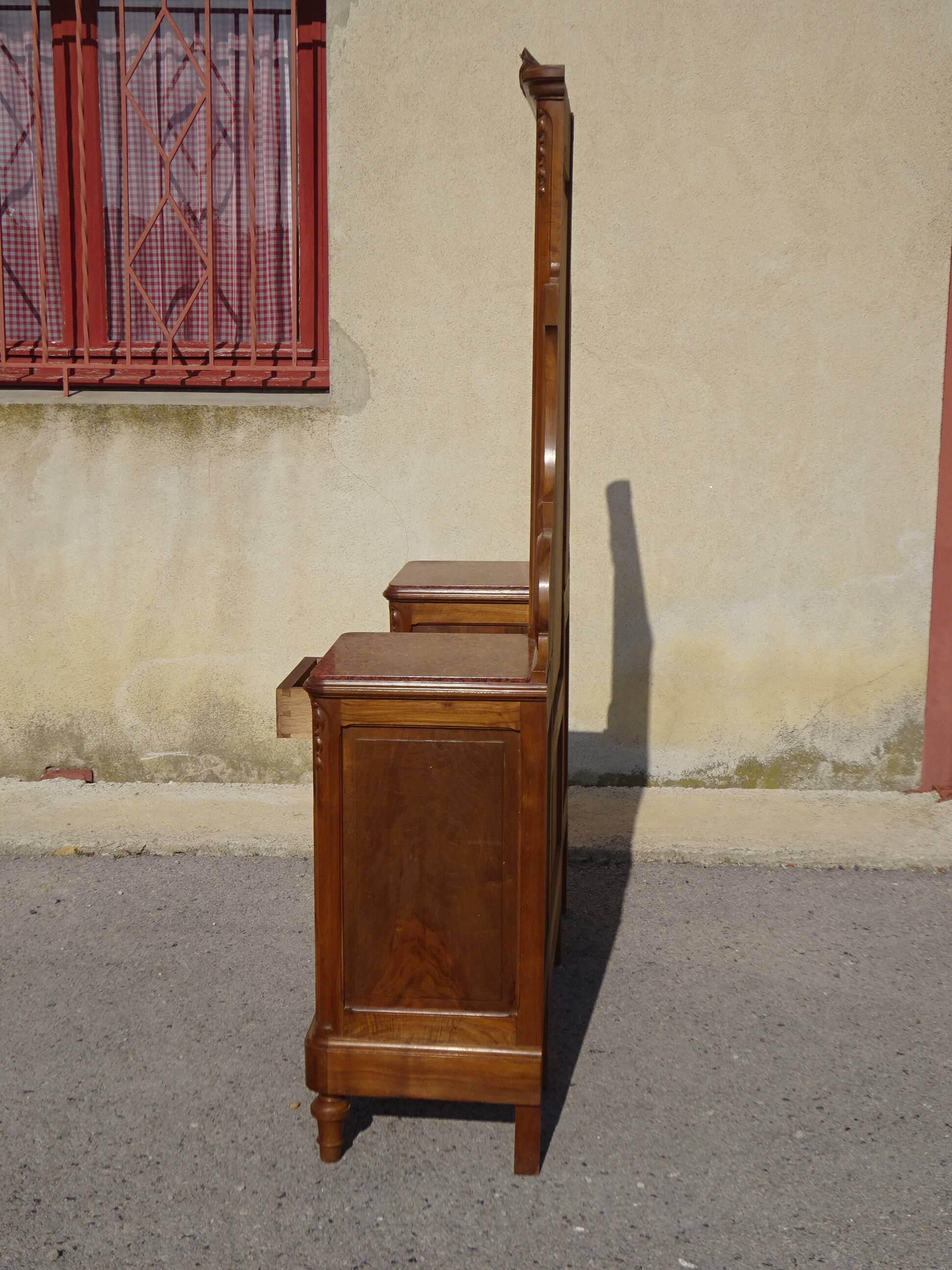 Coiffeuse avec rangements style Louis XVI