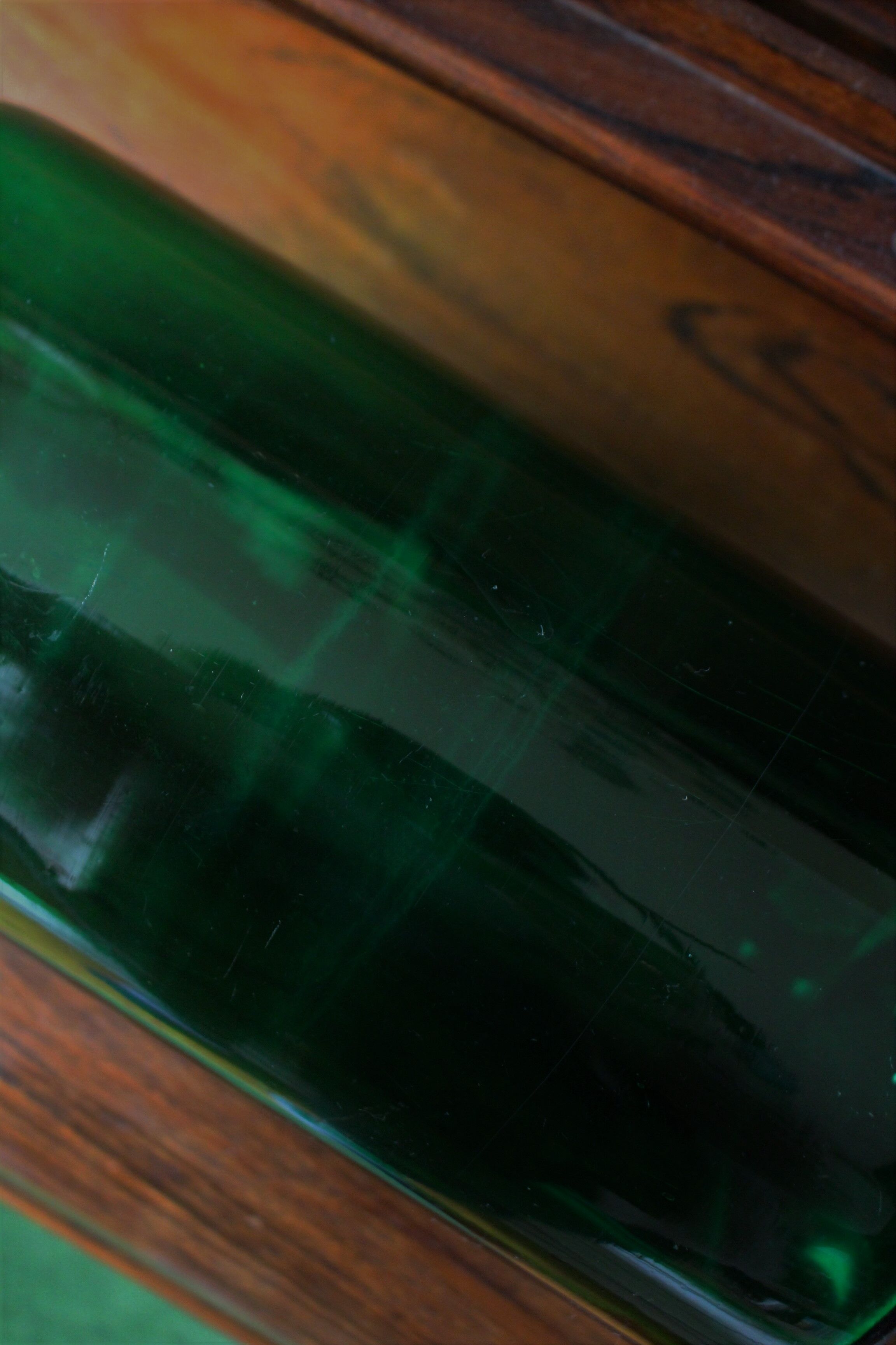 Green glass bottle