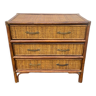 Rattan chest of drawers seventies