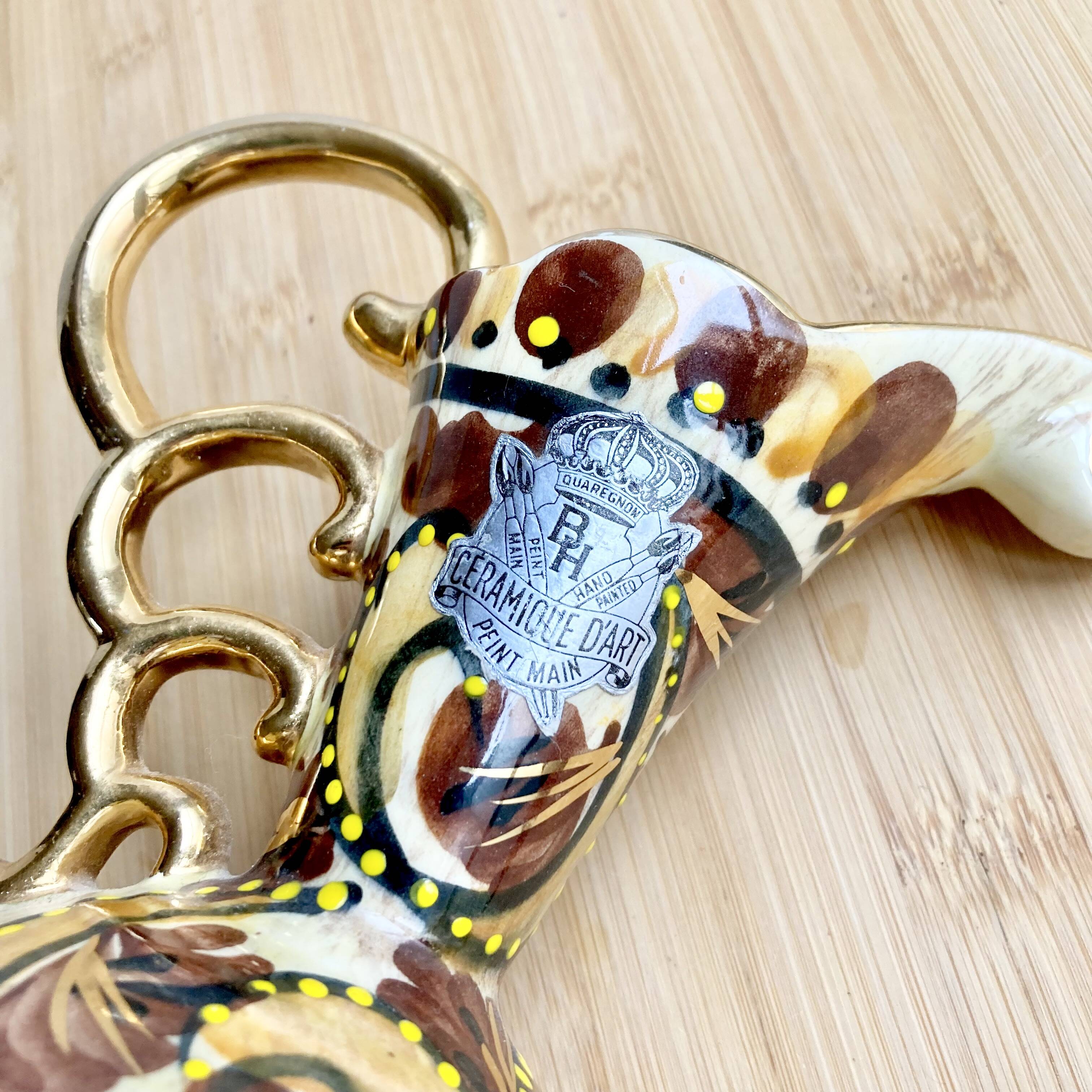 Jug / pitcher Belgian ceramics from Quaregnon / Hubert Bequetde