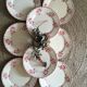 8 flat plates iron earth U&C Sarreguemines Digoin " Margot"