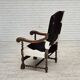 1950s, Danish highback armchair, genuine cowhide, oak wood.