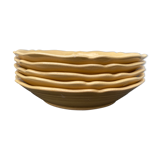 Set of 5 yellow hollow plates