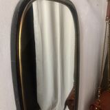 Mirror rear-view mirror free form and its matching coat hanger steel and brass