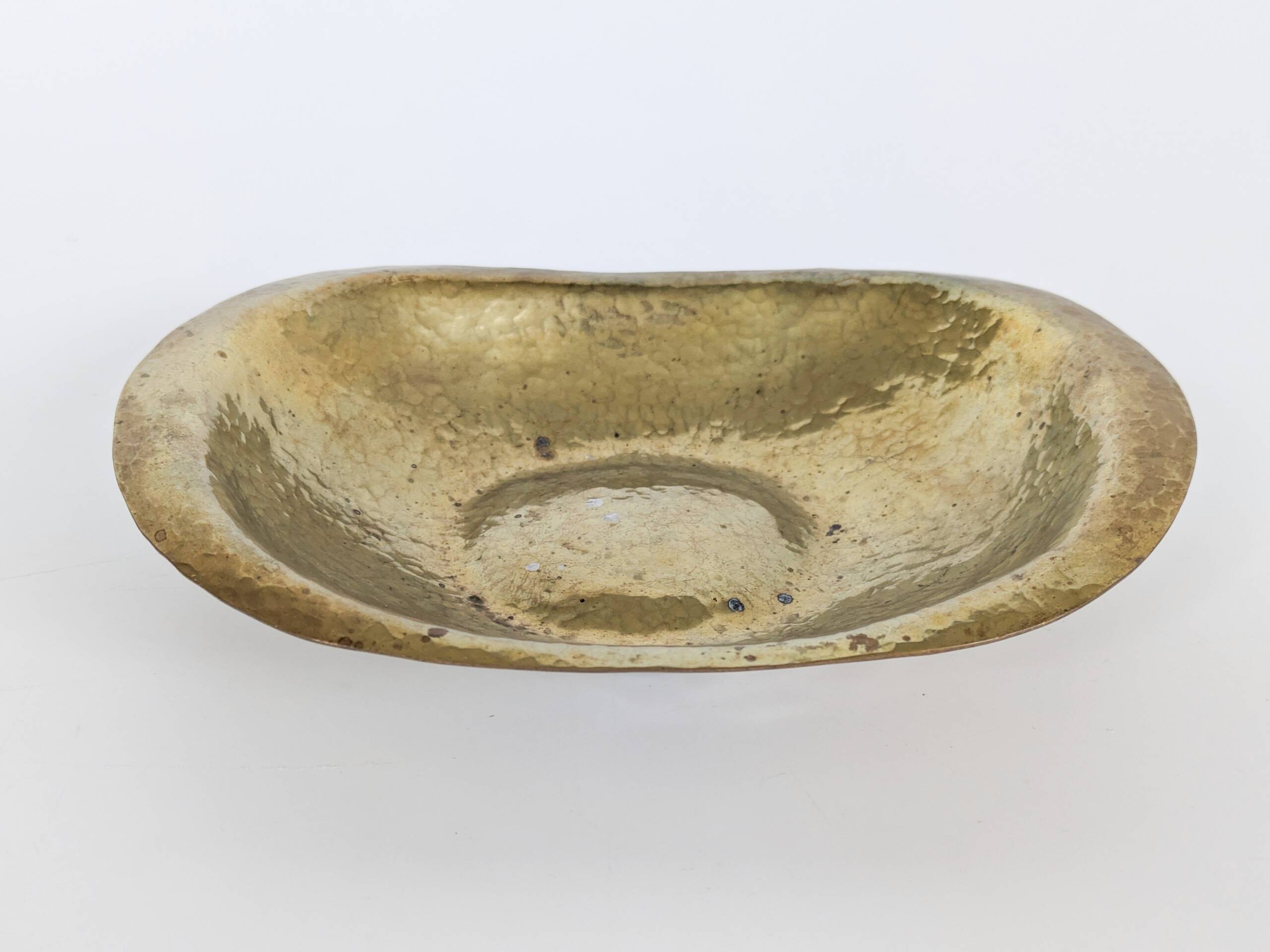 Vintage Hammered Brass Bowl Soap Dish Decorative Catchall Boho
