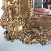 Mirror Restoration gilded gold&Ice Mercury/Moulding in medallions/Wood&Stuc/XIXth
