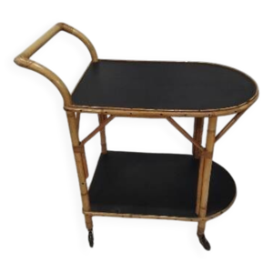 desserte en rotin vintage