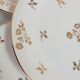 Set of 9 flat plates in Limoges porcelain, white and gold