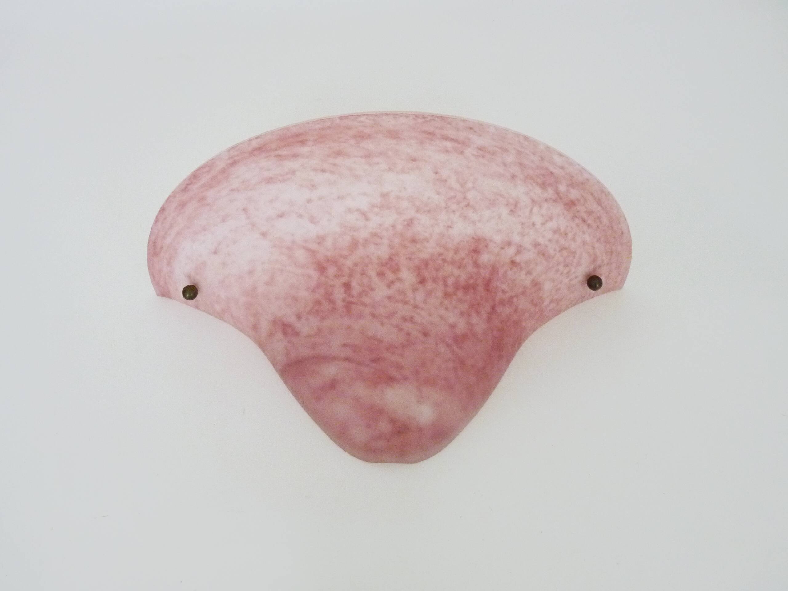 Half-moon wall light in pink glass paste Art Glass 70s 80s