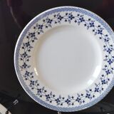 6 assiettes anciennes dépareillées bleues et blanches, St Amand, Moulin des Loups