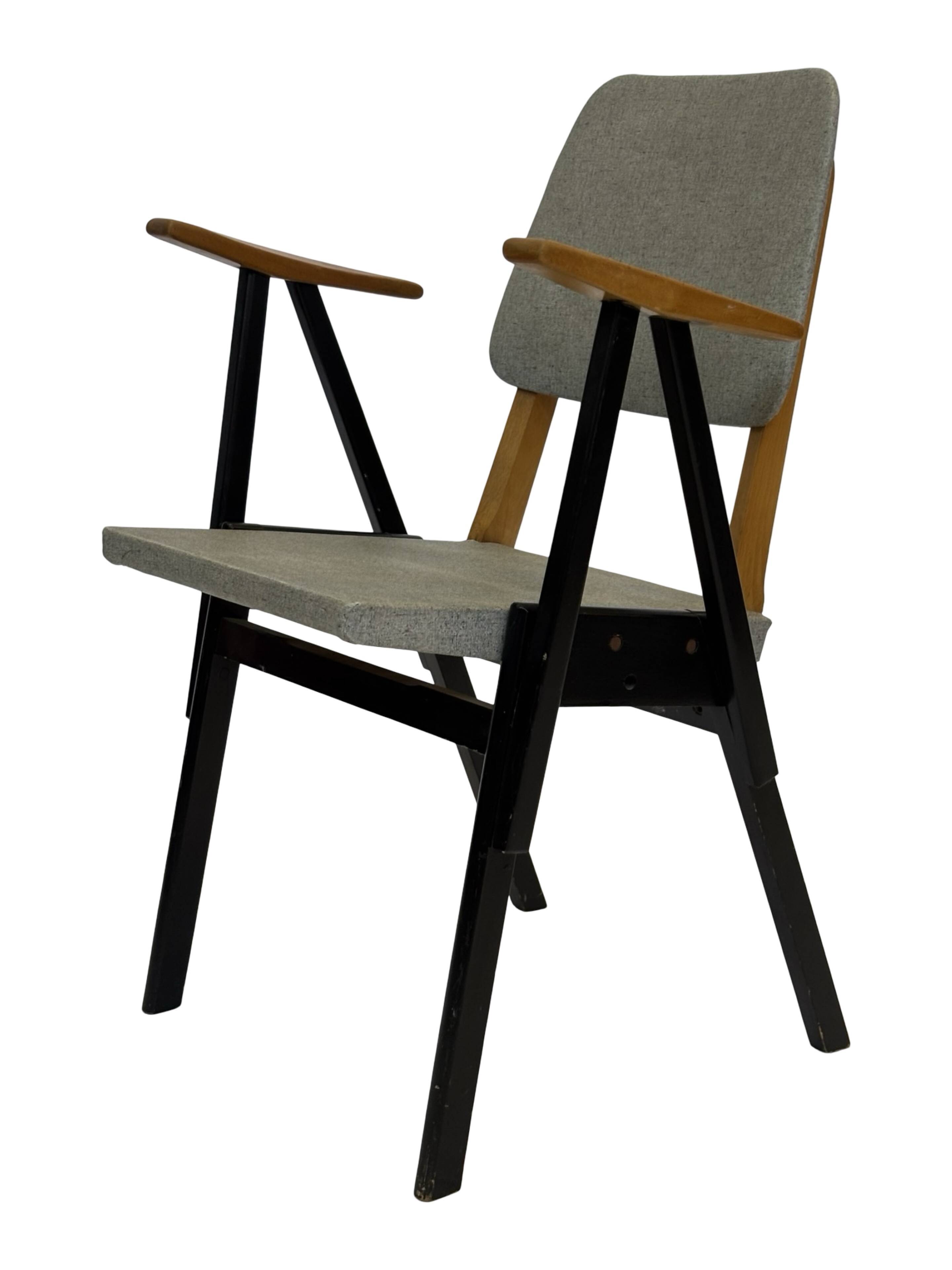 Vintage Palais De Tokyo armchair by Zwager Ermeloo, 1950's design