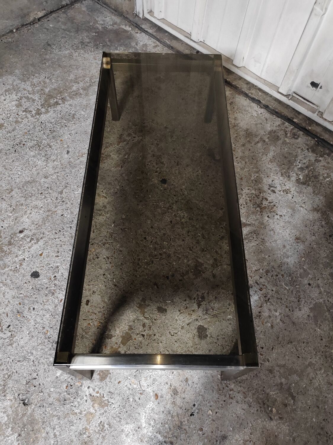 Glass and chrome table 1970