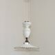 French Counter Balance Ceiling Light White Porcelain & Opaline Glass Shade