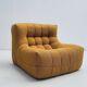 Yellow bouclé comfy Living room set