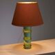 Lampe de table en verre avec abat-jour orange