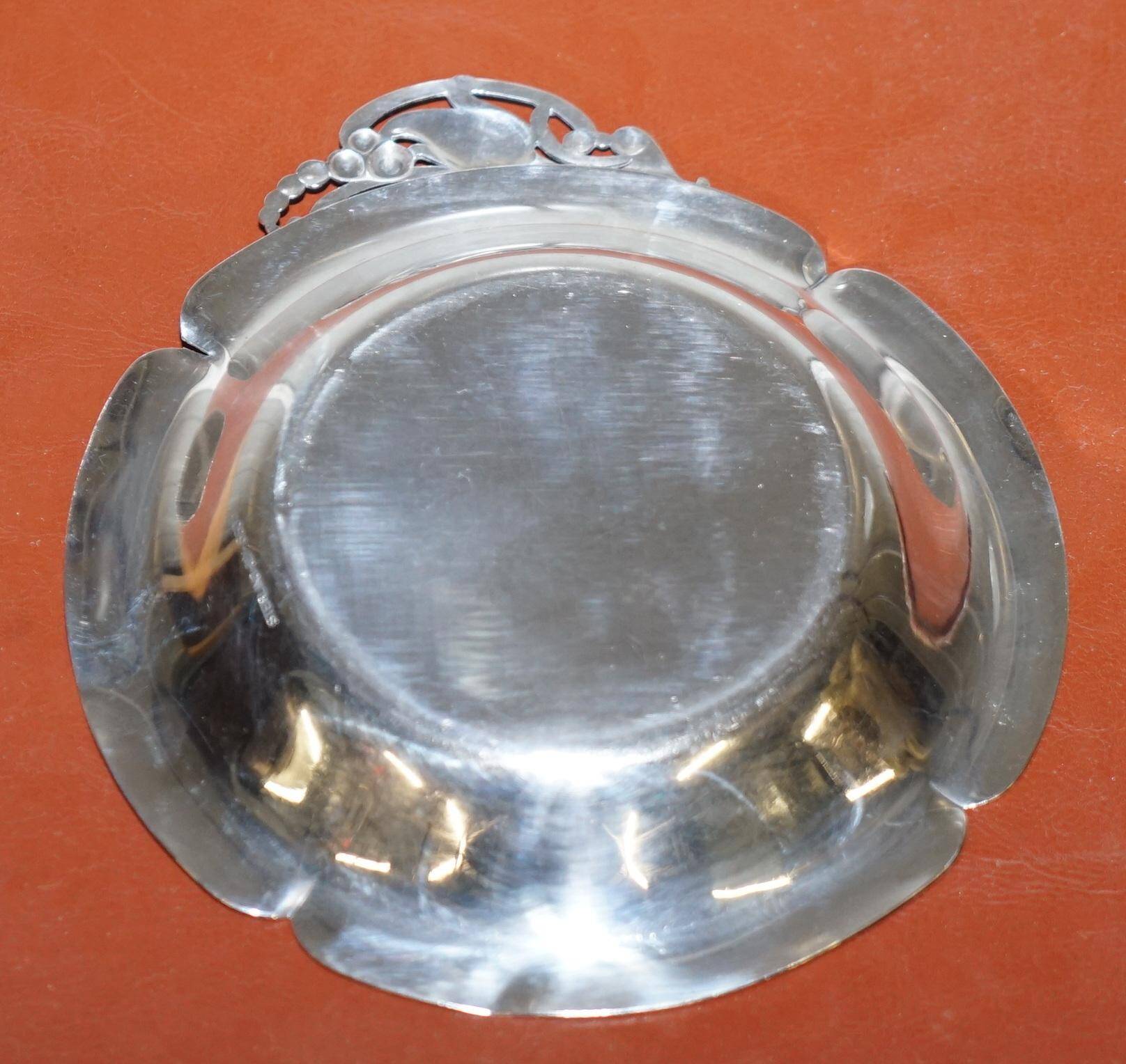 Pair of sterling silver biscuit dishes by Webster circa 1950.