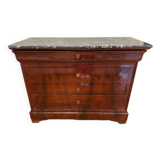 Mahogany chest of drawers Louis Philippe