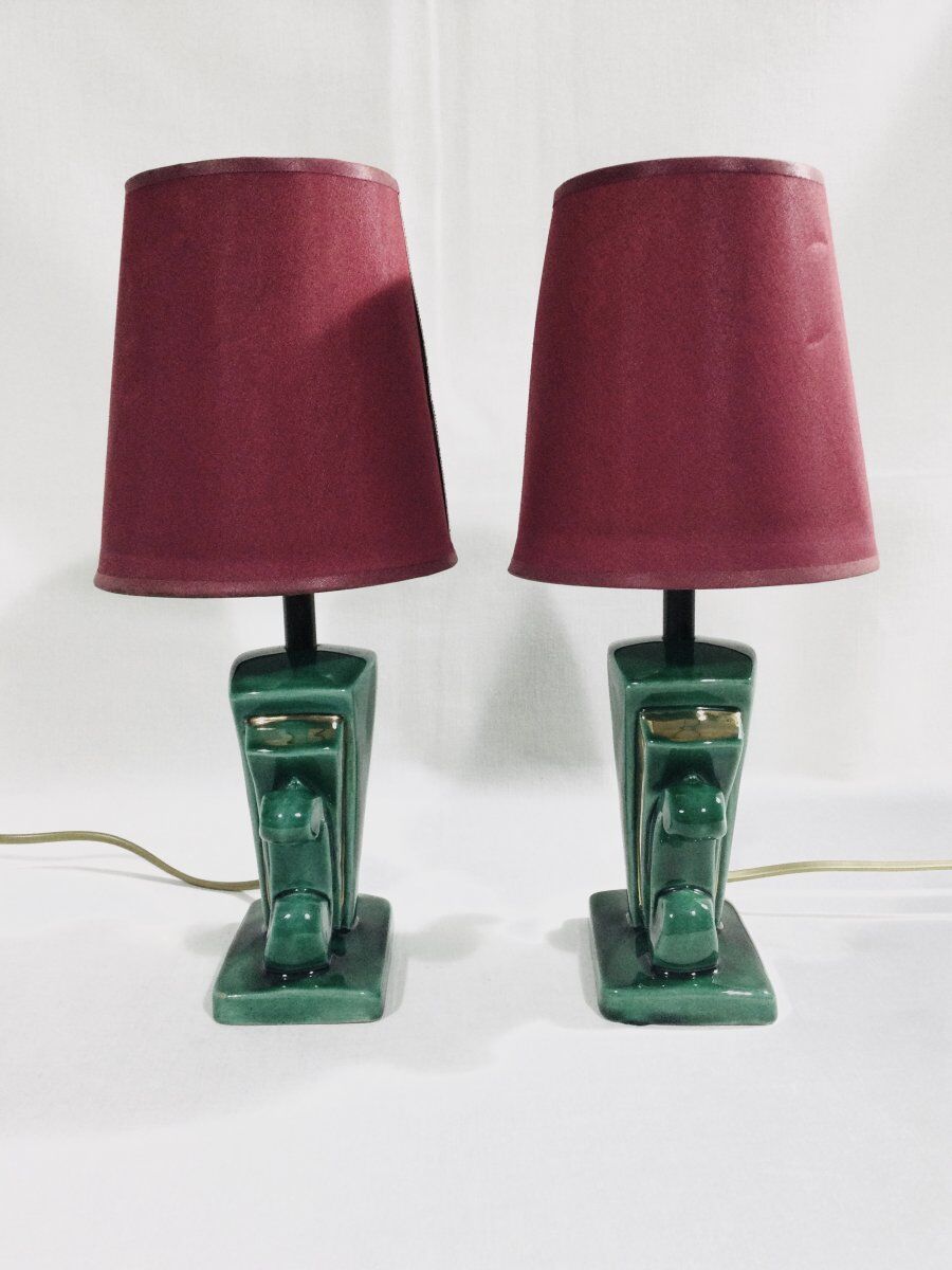 Pair of art deco lamps