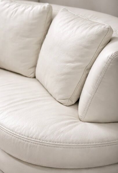 High-end white leather sofa