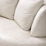 High-end white leather sofa