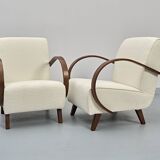 Type C Loop Armchairs attributed to Jindřich Halabala, 1930s, Set of 2