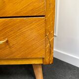 Vintage chest of drawers with compass feet