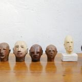 Terracotta head sculpture