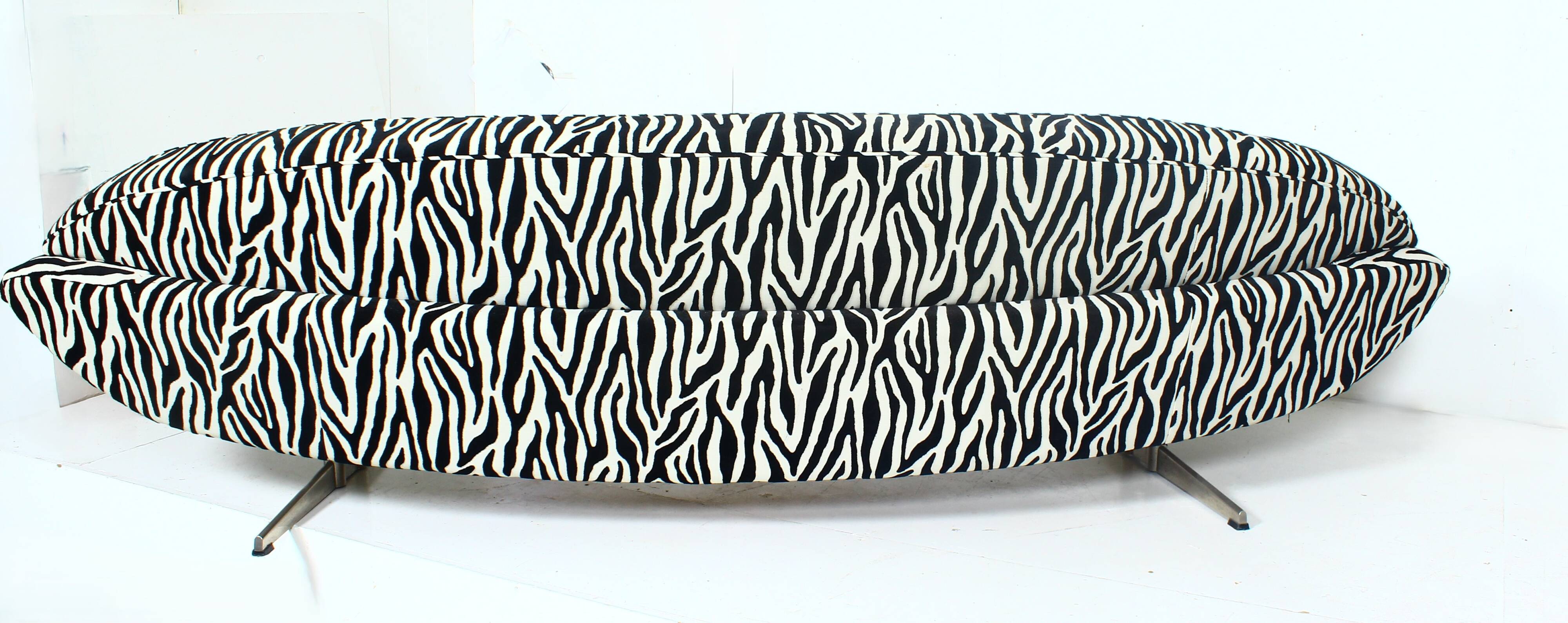 "Capri" curved three-seater sofa by Johannes Andersen, 1965