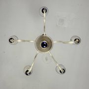 Venetian chandelier in gold and dark blue Murano glass, 5 light arms, circa 1960