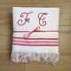 Set of two old honeycomb towels
