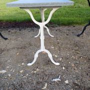 3 Cast Iron and Wood Bistro Tables