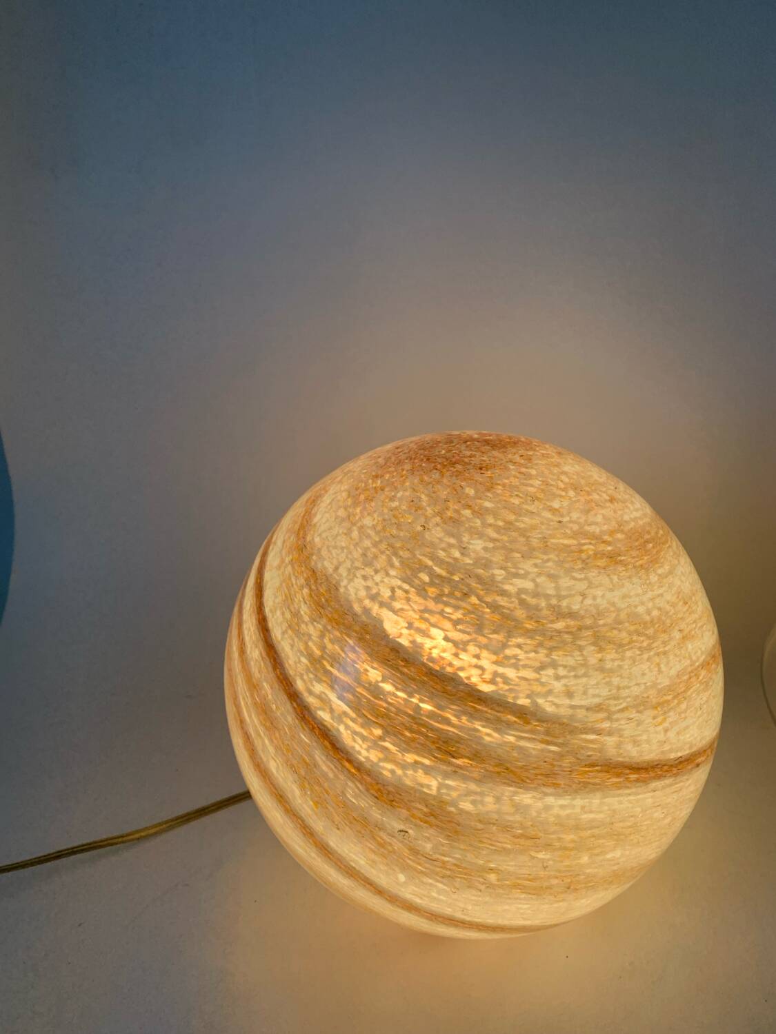 Blown glass ball lamp