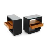 Art Deco bedside tables, 1930s, set of 2