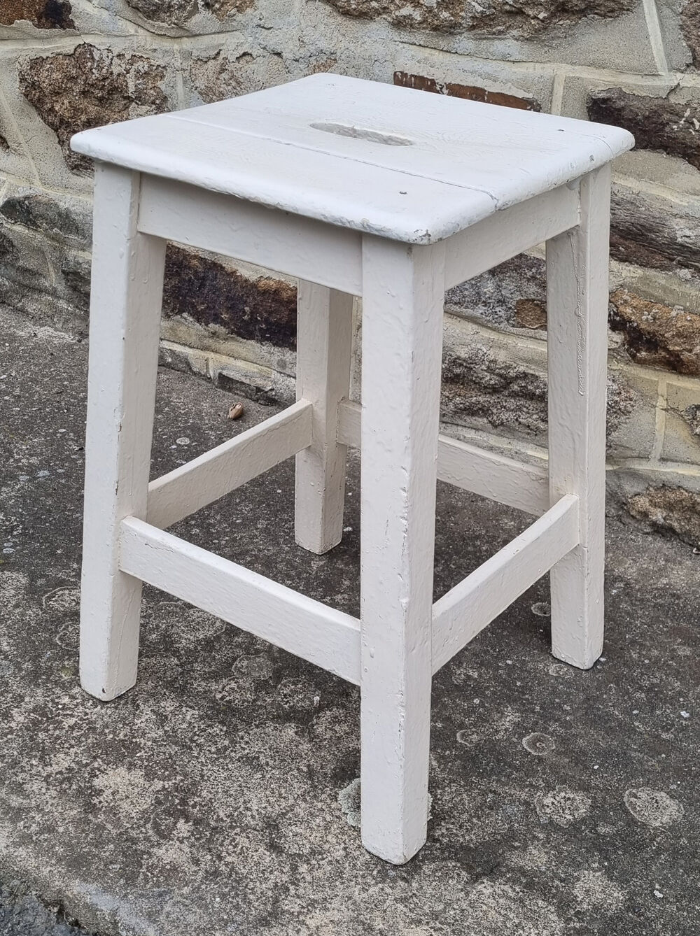 Workshop stool, vintage wood, 40
