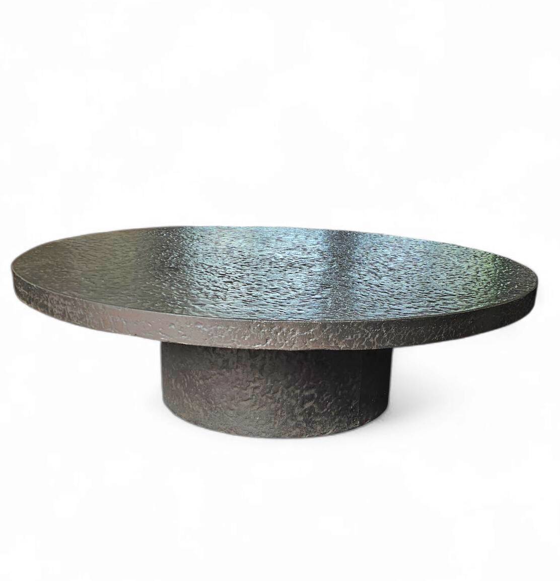Beautiful composite, resin stone look brutalist coffee table