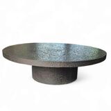 Beautiful composite, resin stone look brutalist coffee table
