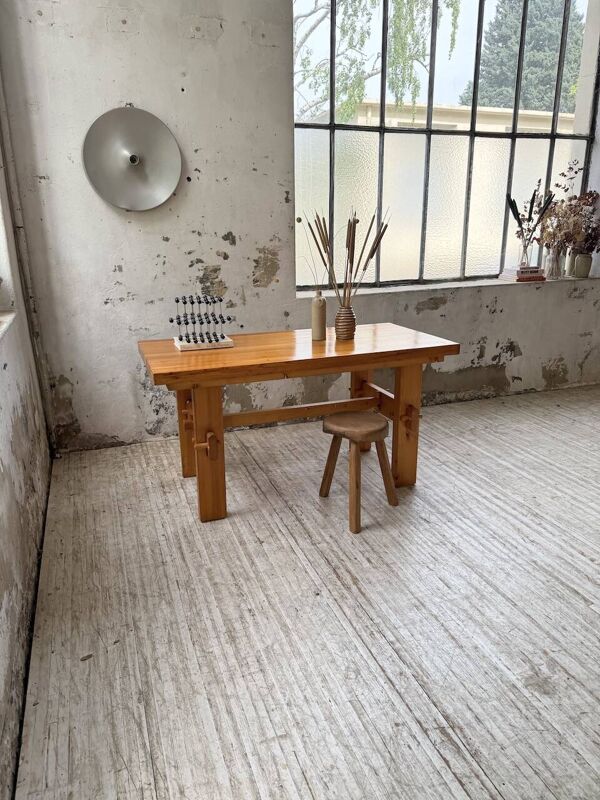 Table de ferme, mobilier de montagne, années 50