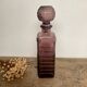 Plum glass bottle