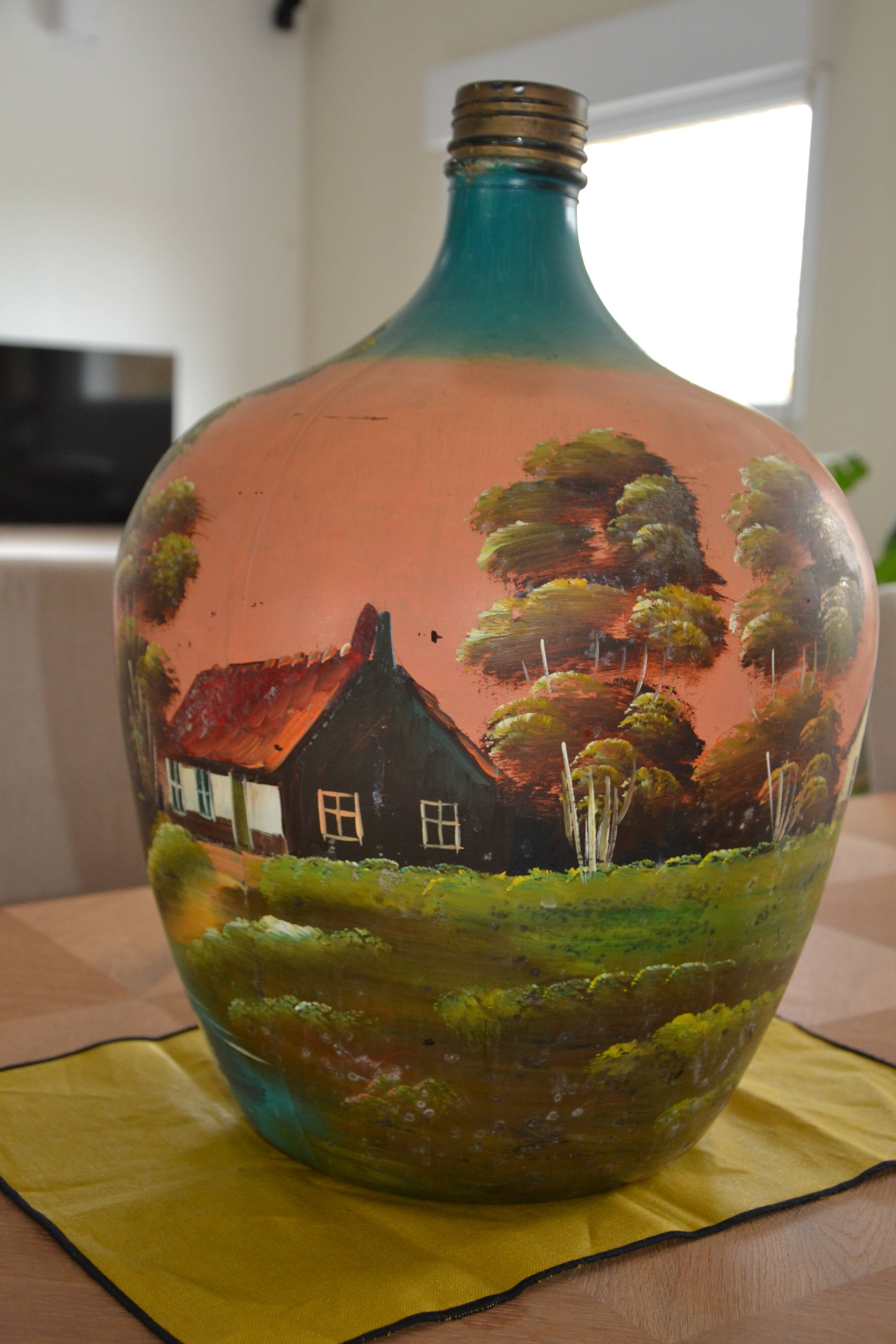 Impressive and rare dame-jeanne.