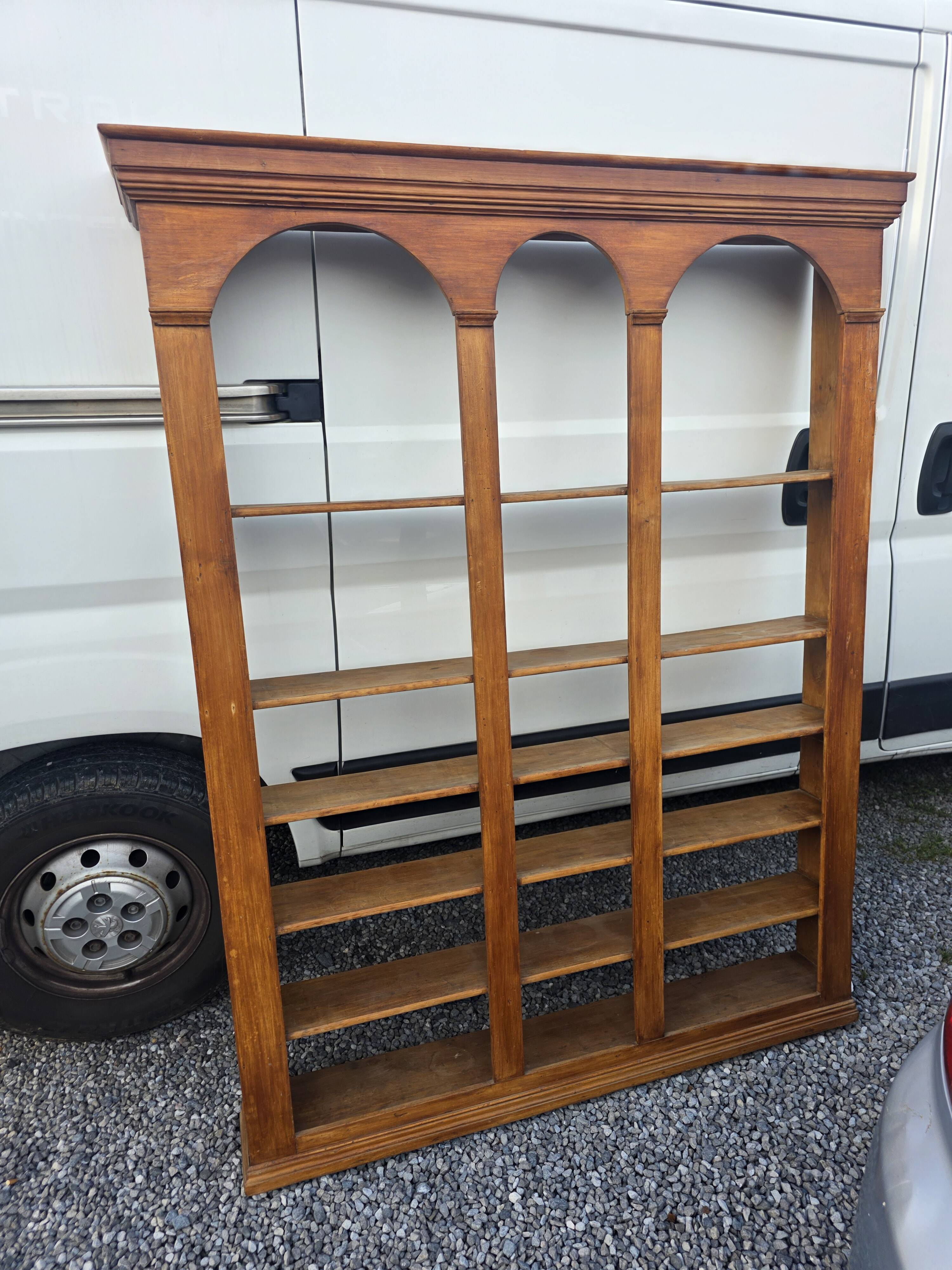 Bistro window in fir wood