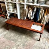Teak and terrazzo coffee table by Averskogs Möbelfabrik, Sweden 1966