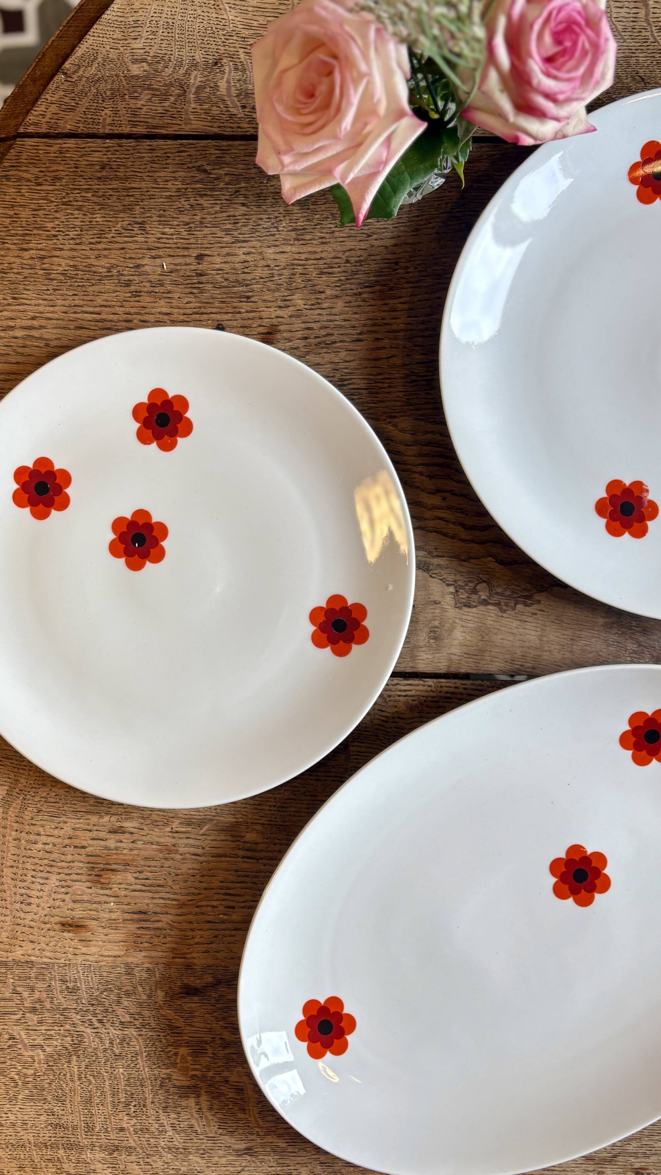 Lot de 3 plats de service vintages Scherzer Bavaria