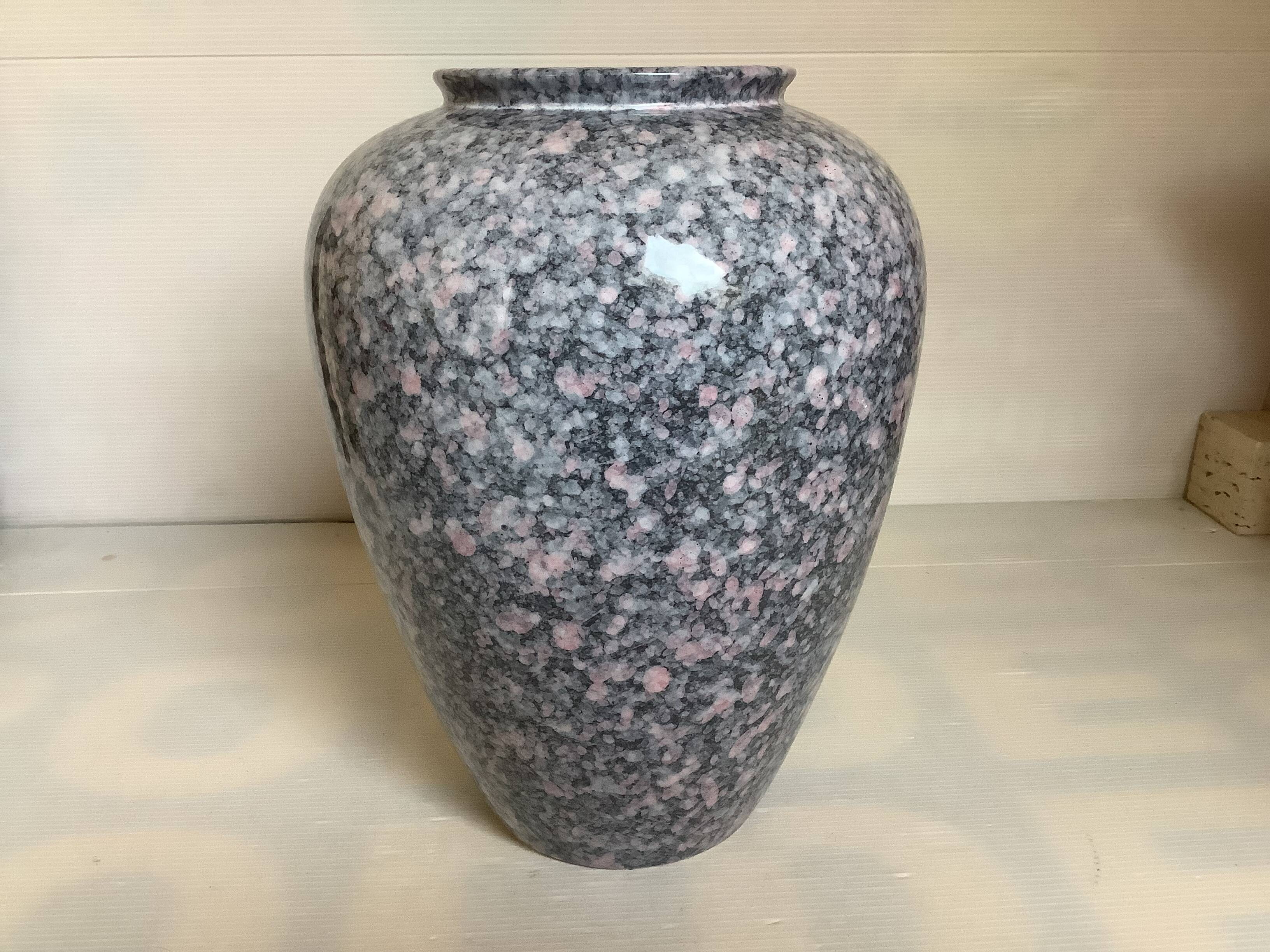 Large speckled ceramic vase from the 1980s.
