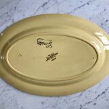 Oval flat digoin sarreguemines model "ginette" years 30-40