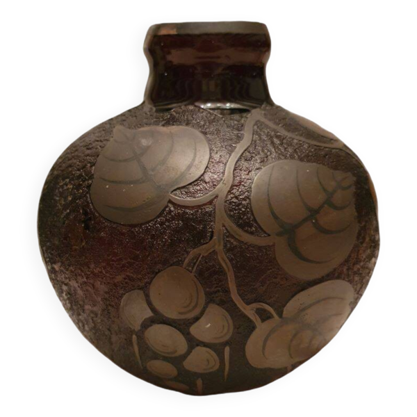 Gros vase boule art déco signé d'argyl — Beyit