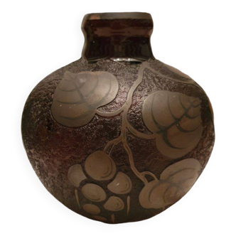 Large art deco ball vase signed d'argyl