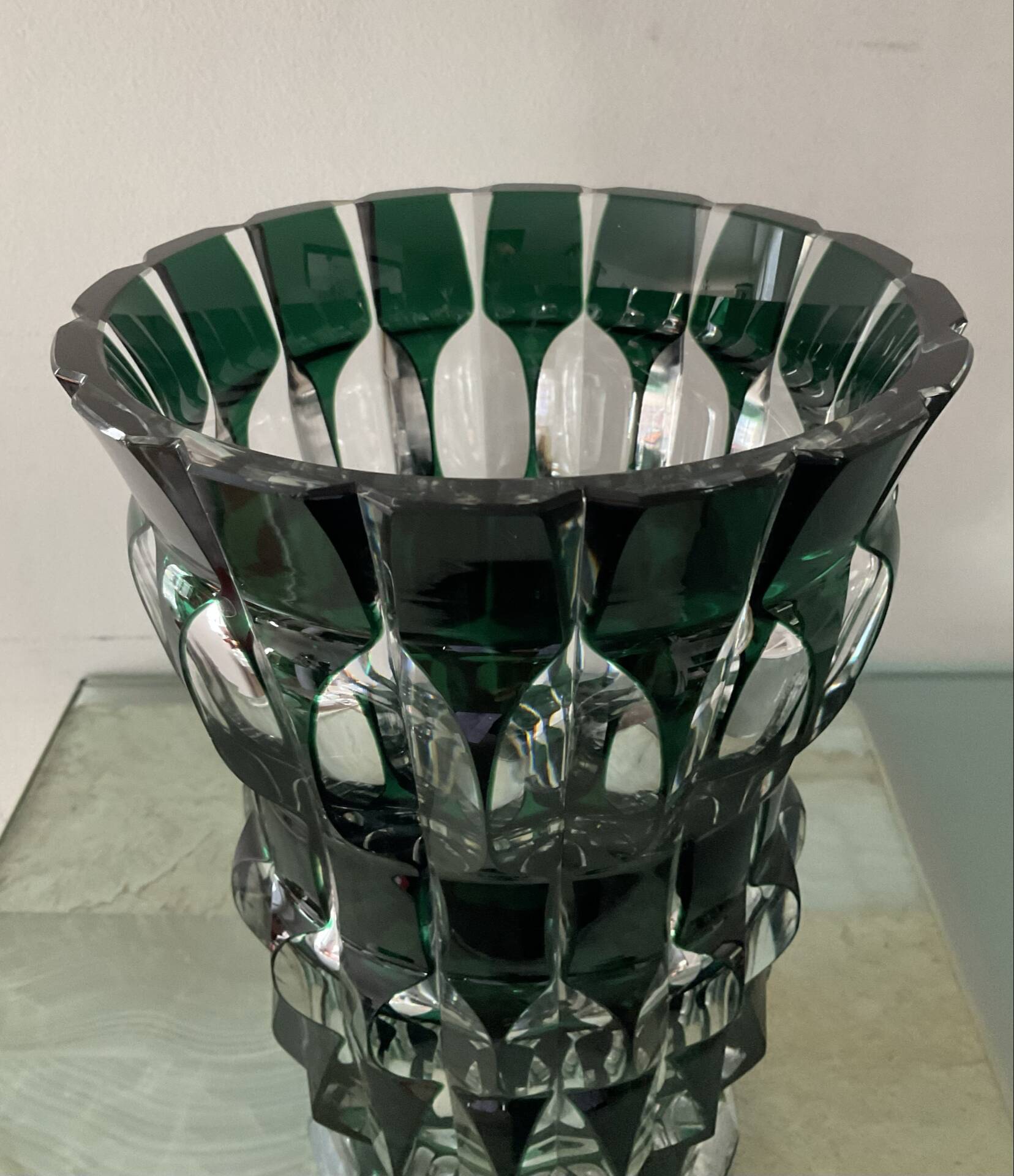 Crystal vase from Val St Lambert from the 1950s.