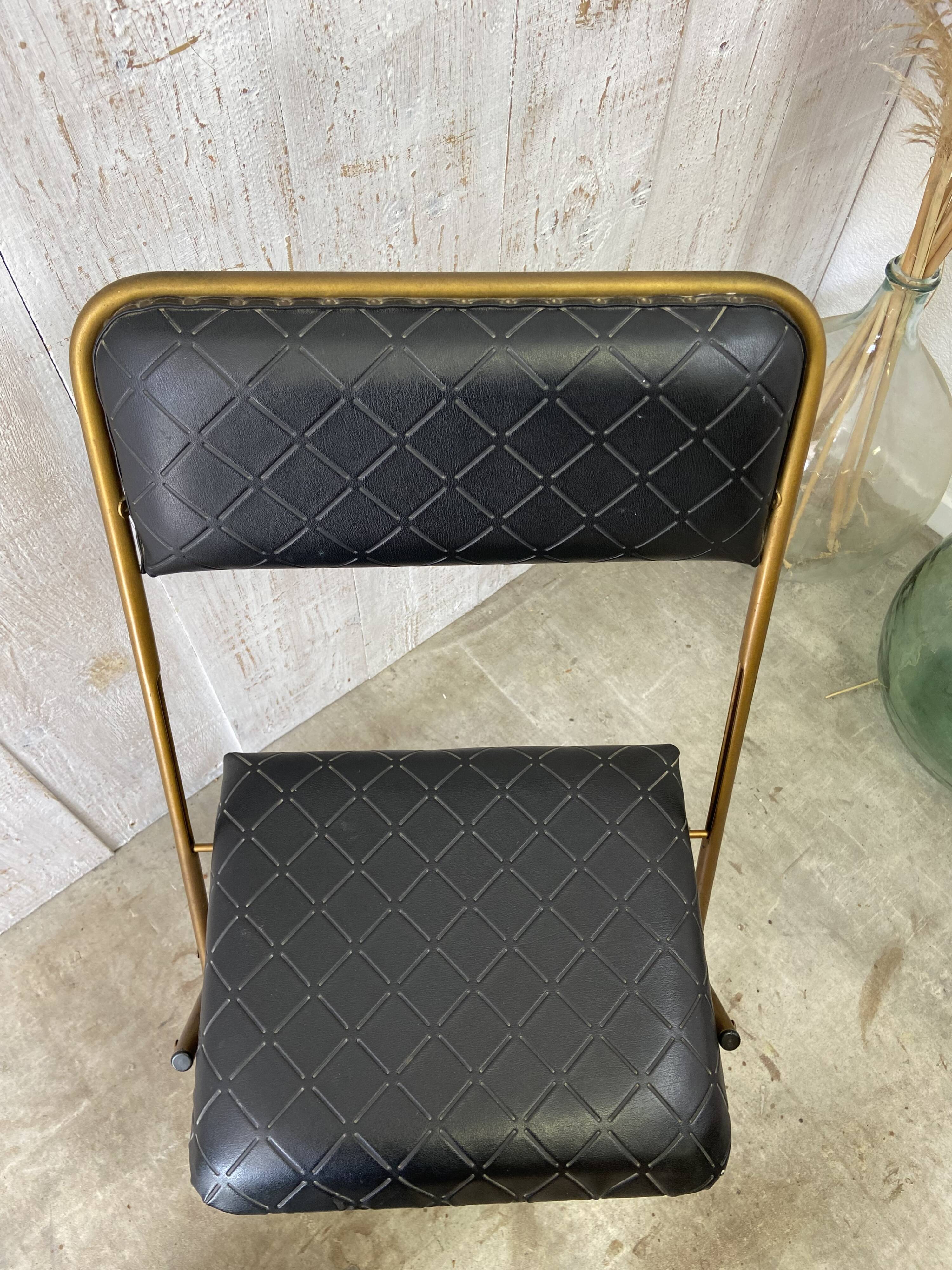 Paire de chaises pliantes vintage