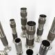 Set of 13 brutalist Space Age vases in steel – BMF, Germany, circa 1970